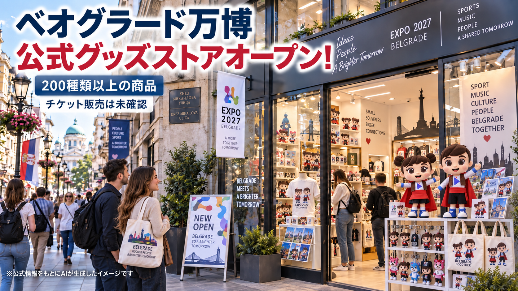 ベオグラード万博】公式グッズストア開業！200種類以上の商品・店舗